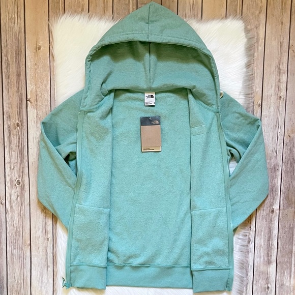 The North Face Women’s Heritage Patch Full Zip Hoodie In Wasabi - Picture 5 of 9